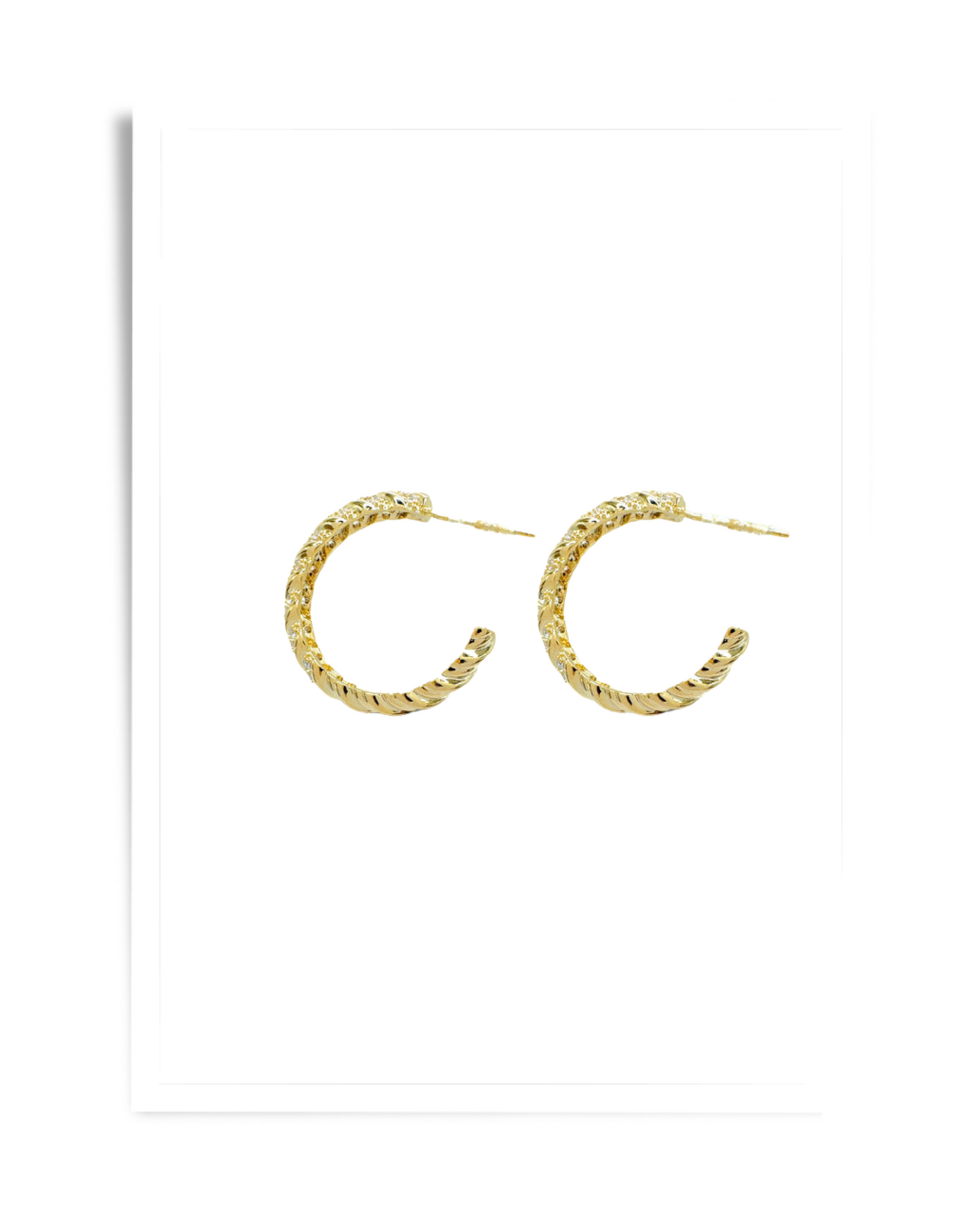 High Quality Rope Design Hoop Earrings