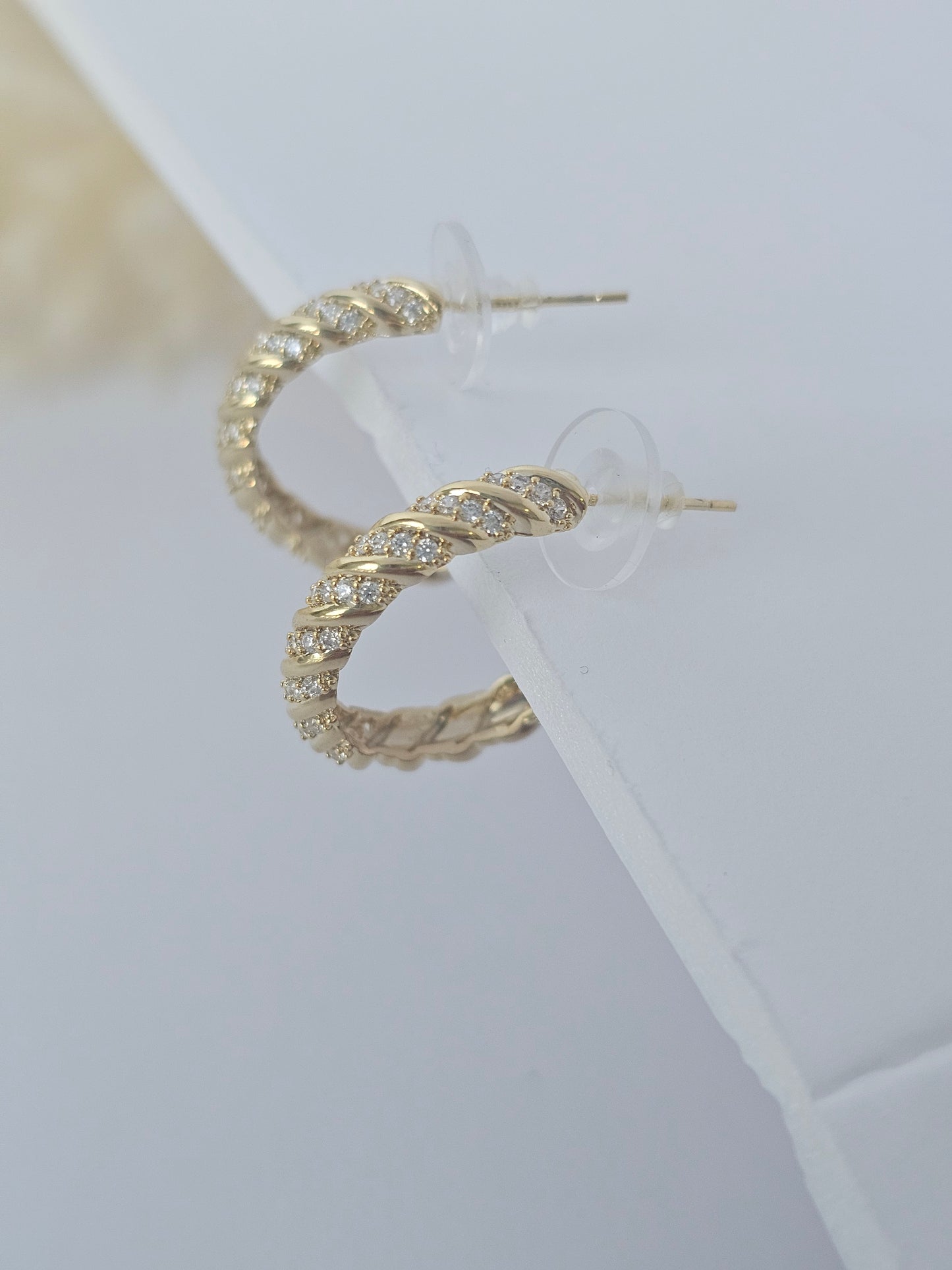 High Quality Rope Design Hoop Earrings