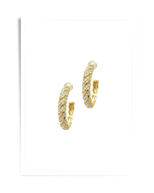 High Quality Rope Design Hoop Earrings