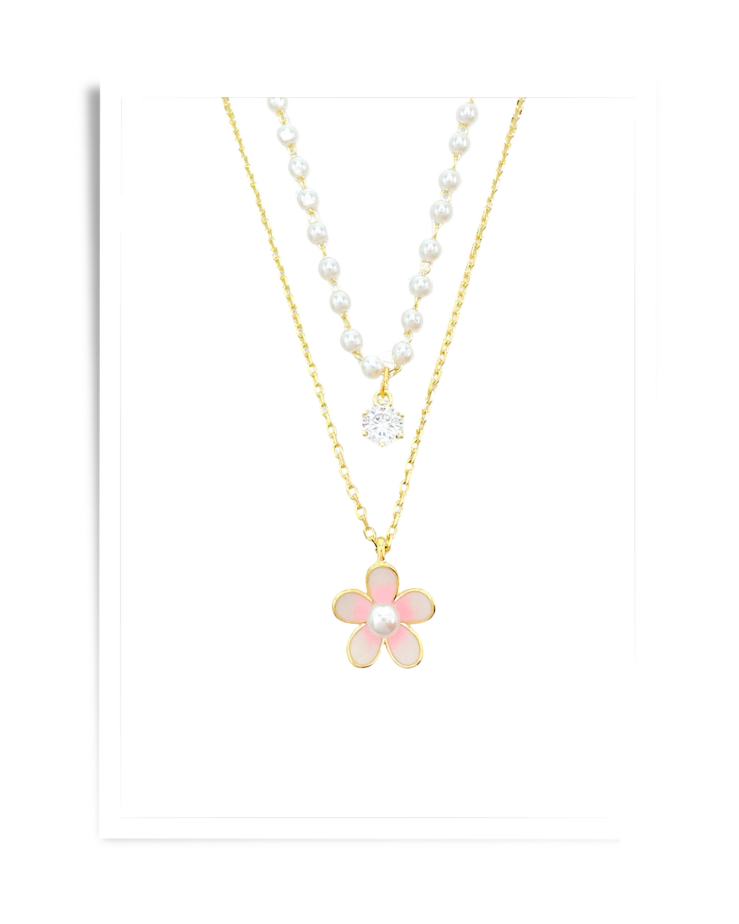 Flower Pearl Necklace